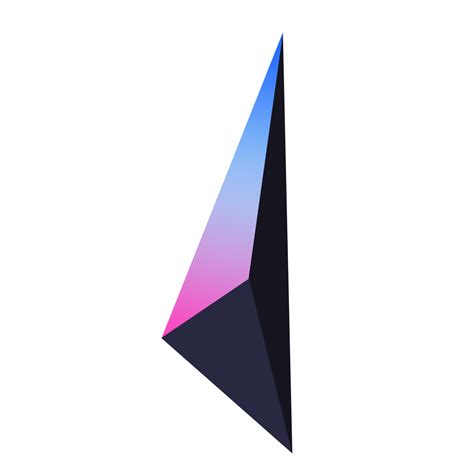 Triangle 3d Shape Gradient Illustration In Trendy Color The Colorful