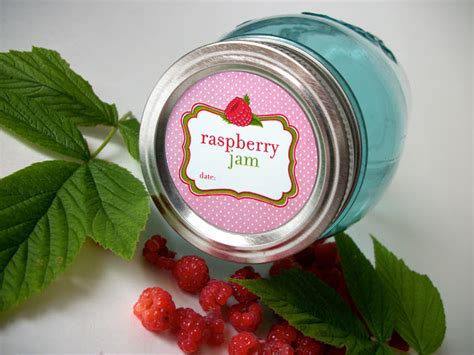 Colorful Adhesive Canning Jar Labels New Raspberry Jam Return Jar Canning Labels