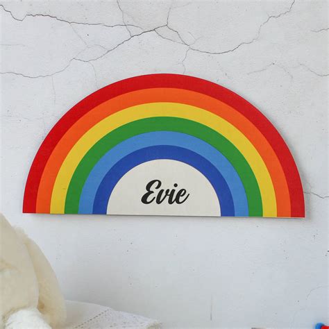 Personalised Rainbow Sign By Rocket And Fox