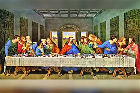 La última cena 1 o sagrada cena son denominaciones convencionales de un episodio evangélico 2 y un tema artístico muy representado en el arte cristiano. La historia de supervivencia de "La Última Cena" de Da Vinci