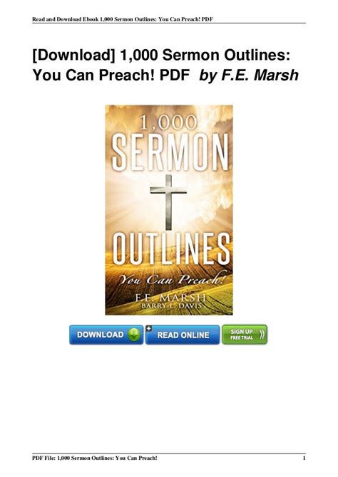 1000 Sermon Outlines You Can Preach
