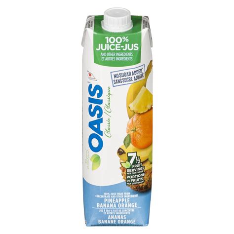 Pineapple Banana Orange Juice Oasis 960 Ml Delivery Cornershop Canada