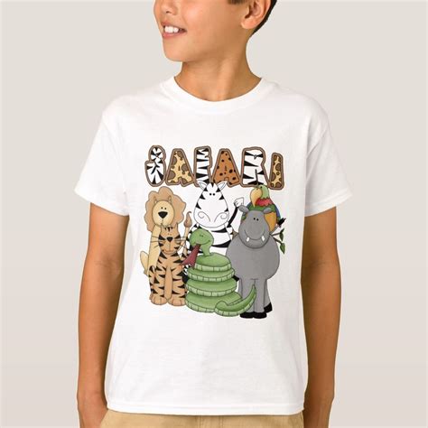 Animal Safari T Shirt Zazzle Safari Design Safari Zoo Theme Birthday