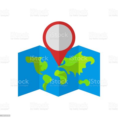 Map Icon Vector Sign And Symbol Isolated On White Background Stock