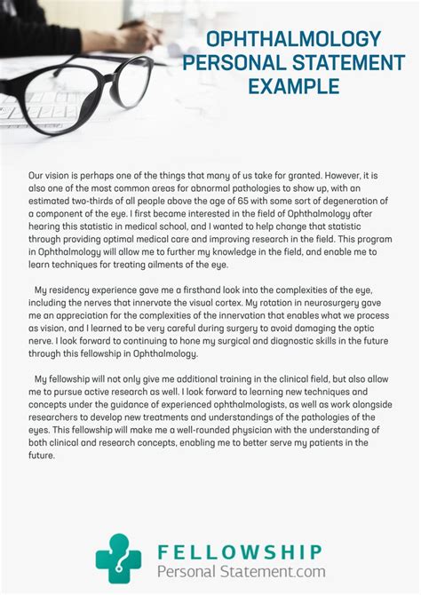 Ophthalmology Personal Statement Sample That Will Give Your Writing