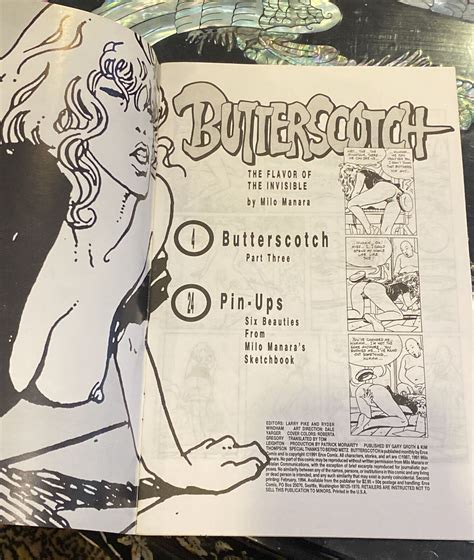 Butterscotch Adult Comic Milo Manara Rare Htf Vf Nm More Ebay