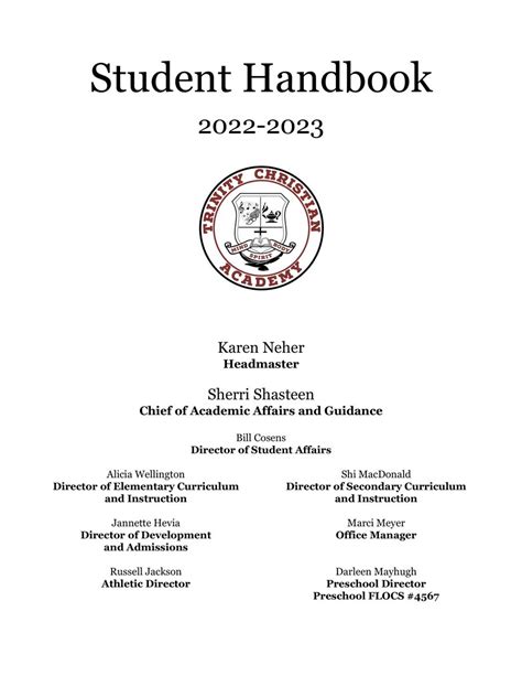 2022 2023 Student Handbook By Karen Flipsnack