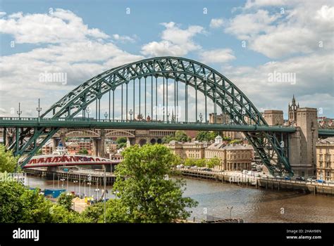 View At The Tyne Bridge Linking Newcastle Upon Tyne And Gateshead