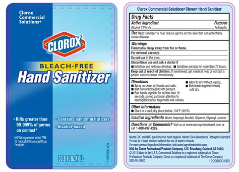 Printable Clorox Labels