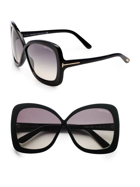 tom ford calgary acetate butterfly sunglasses in black lyst
