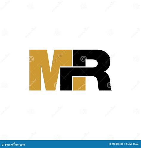 Letter Mr Simple Monogram Logo Icon Design Stock Vector Illustration