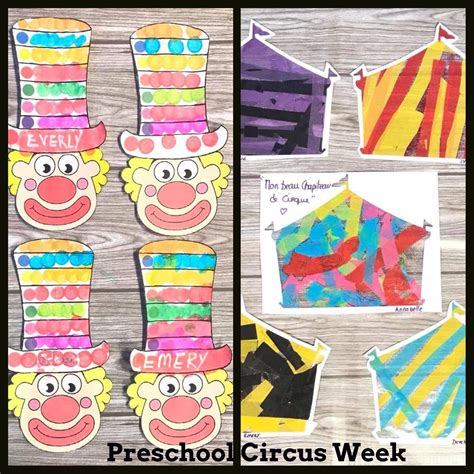 Circus Week Activities Clown Crafts Preschool Circus Crafts