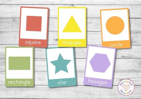 2d Shapes Printable Flashcards