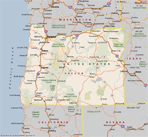 Printable Map Of Maps Of Oregon Cities Counties And Towns Free