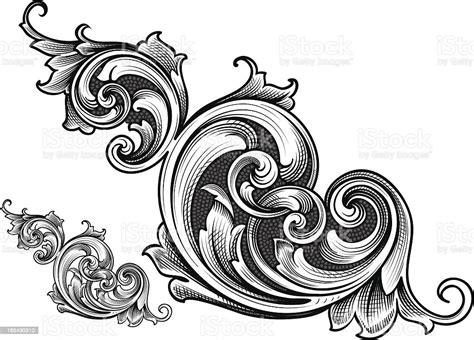 Connected Victorian Scroll Stock Illustration Download Image Now Istock