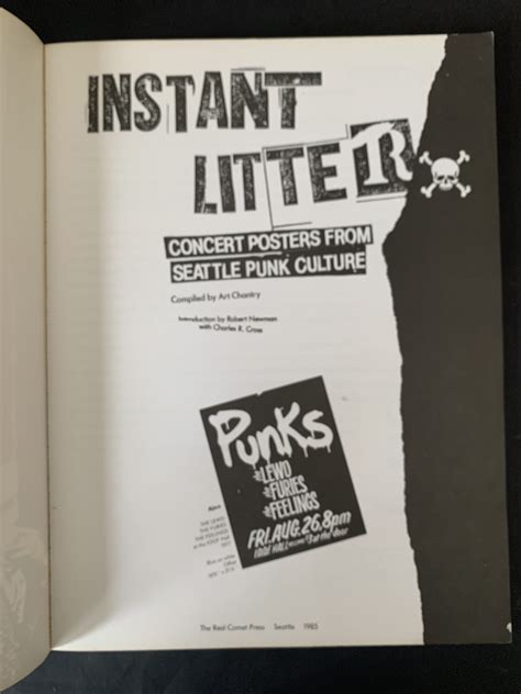 Instant Litter Concert Posters From The Seattle Punk Culture 1985