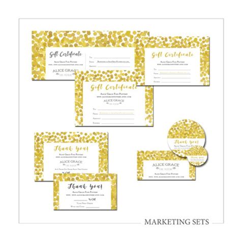 Gold Glitter Confetti Gift Certificate Premade Customer My XXX Hot Girl