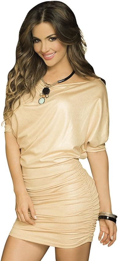 mapalé by espiral women s versatile and figure flattering metallic ruched dress