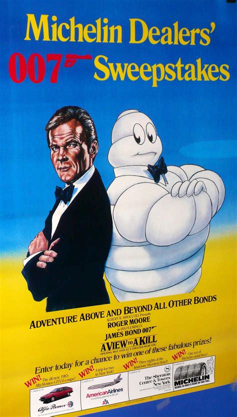 View To A Kill Michelin Tie In Poster Original 1985 James Bond