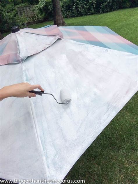 Patio Umbrella Makeover Featuring How To Paint An Umbrella Patio