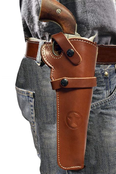 Buy Bluestone Safety Western Leather Revolver Holster With Texas Star