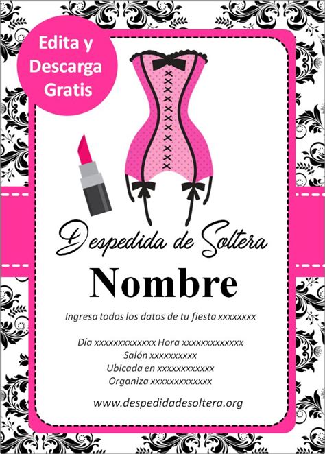 Best Invitaciones Despedida De Soltera Images Free Hot Sex Picture