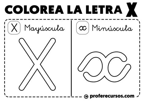 Colorear letra X - Profe Recursos