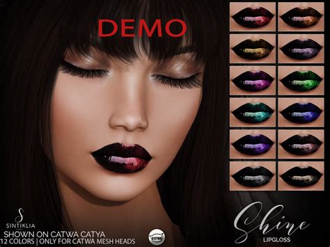 second life marketplace sintiklia lipgloss shine catwa demo