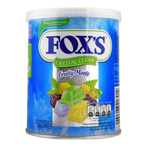 Order Foxs Crystal Clear Fruity Mints Flavored Candy Tin 180g Online At Special Price In