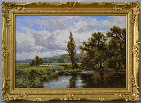 Edward Williams 19th Century Landscape Oil Painting Of Figures In A