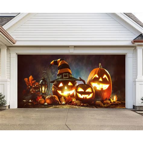 Scary Halloween Pumpkins Garage Door Banner Mural Nelumio