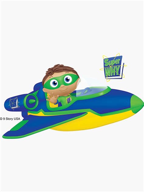 Super Why Super Why Plane Sticker For Sale By Superwhy Redbubble