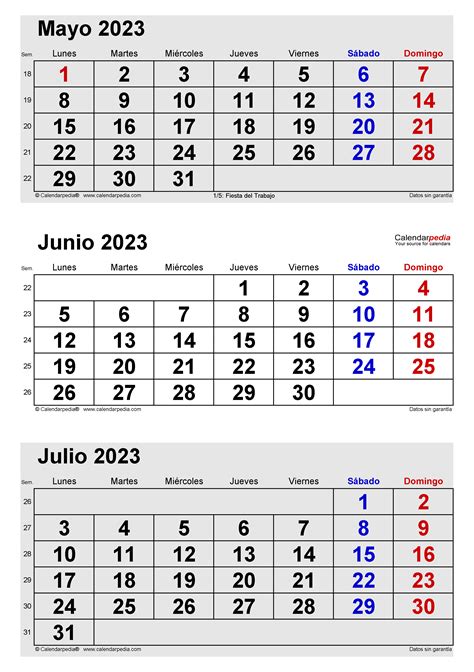 Calendario Junio 2023 En Word Excel Y Pdf Calendarpedia