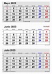 Calendario junio 2023 en Word, Excel y PDF - Calendarpedia
