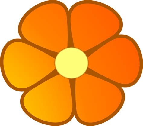 Orange Flower Clipart Free Download On Clipartmag
