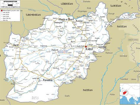 Detailed Clear Large Road Map Of Afghanistan Ezilon Maps