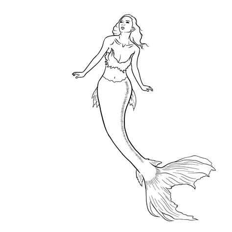 How To Draw A Mermaid Sketchok Easy Drawing Guides