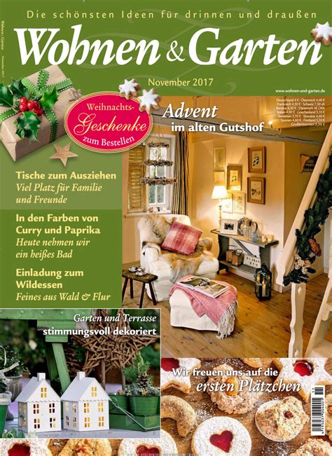 Every month is filled with fine decorating tips, living reports and advice, garden design or unusual recipes for guests and parties. Wohnen & Garten Abo Wohnen & Garten Probe-Abo Wohnen ...