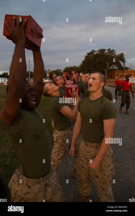 Us Marine Corps Recruits With Bravo Company 1st Battalion Recruit