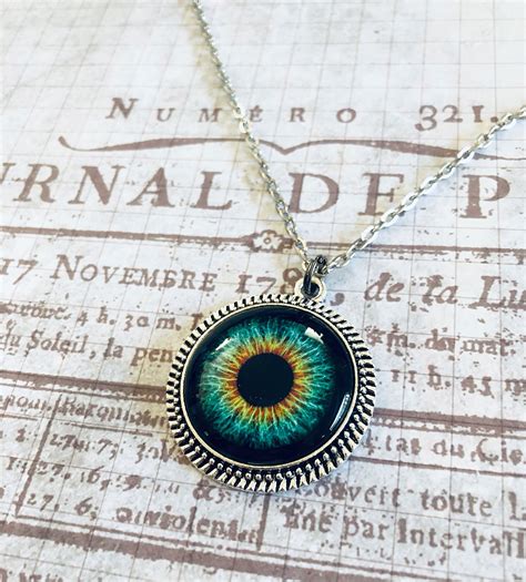 Eyeball Necklace Jewelry Glass Eyeball Jewelry Hazel Eye Etsy