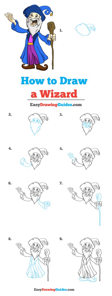 How To Draw A Wizard Really Easy Drawing Tutorial Drawing Tutorial