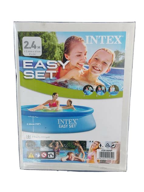 Intex Easy Set 28120np 8 Feet X 24 Inch Inflatable Swimming Pool Blue