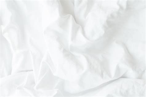 Premium Photo White Bedding Sheets Or White Fabric Wrinkle Texture