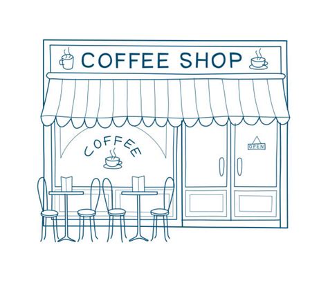 Best Coffee Shop Exterior Illustrations Royalty Free Vector Graphics