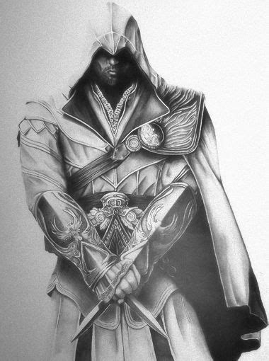 Assassin S Creed Ezio Auditore Pencil Drawing Oh My God What A Long
