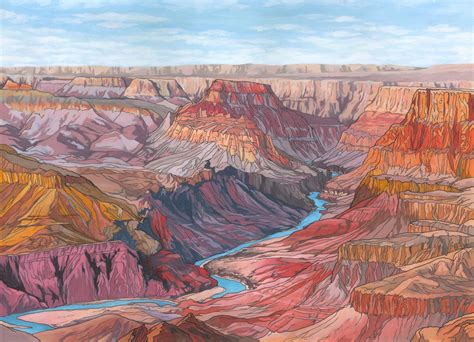 No16 The Grand Canyon Illustration By Jonathan Chapman Desert
