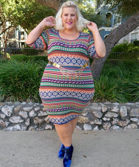 Plus Size Outfit Inspiration Funky Fair Isle Glitter Lazers