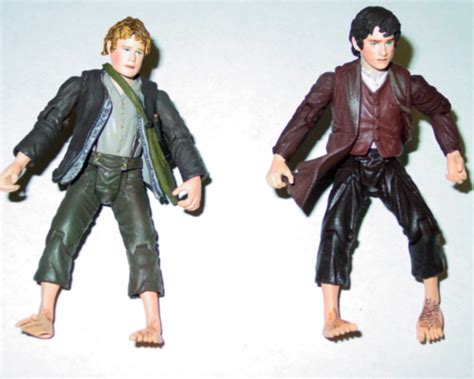 Scrapbook Sam And Frodo Figures From Fotr Toybiz