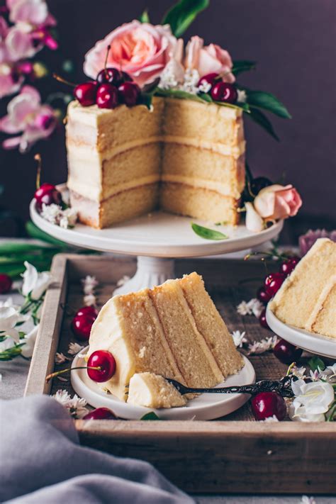 This classic vanilla cake pairs fluffy vanilla cake layers with a silky vanilla buttercream. Vegan Vanilla Cake | Recipe | Vegan vanilla cake, Healthy cake recipes, Vanilla cake