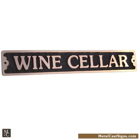 Wine Cellar 85 Bronze Winery Sign Metal Cast Sign Co
